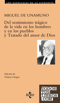 Portada de Del sentimiento trágico de la vida en los hombres y en los pueblos. Tratado del amor de Dios