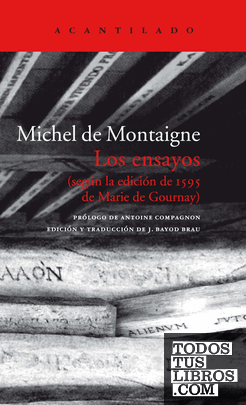 Portada de Los ensayos (según la edición de 1595 de Marie de Gournay)